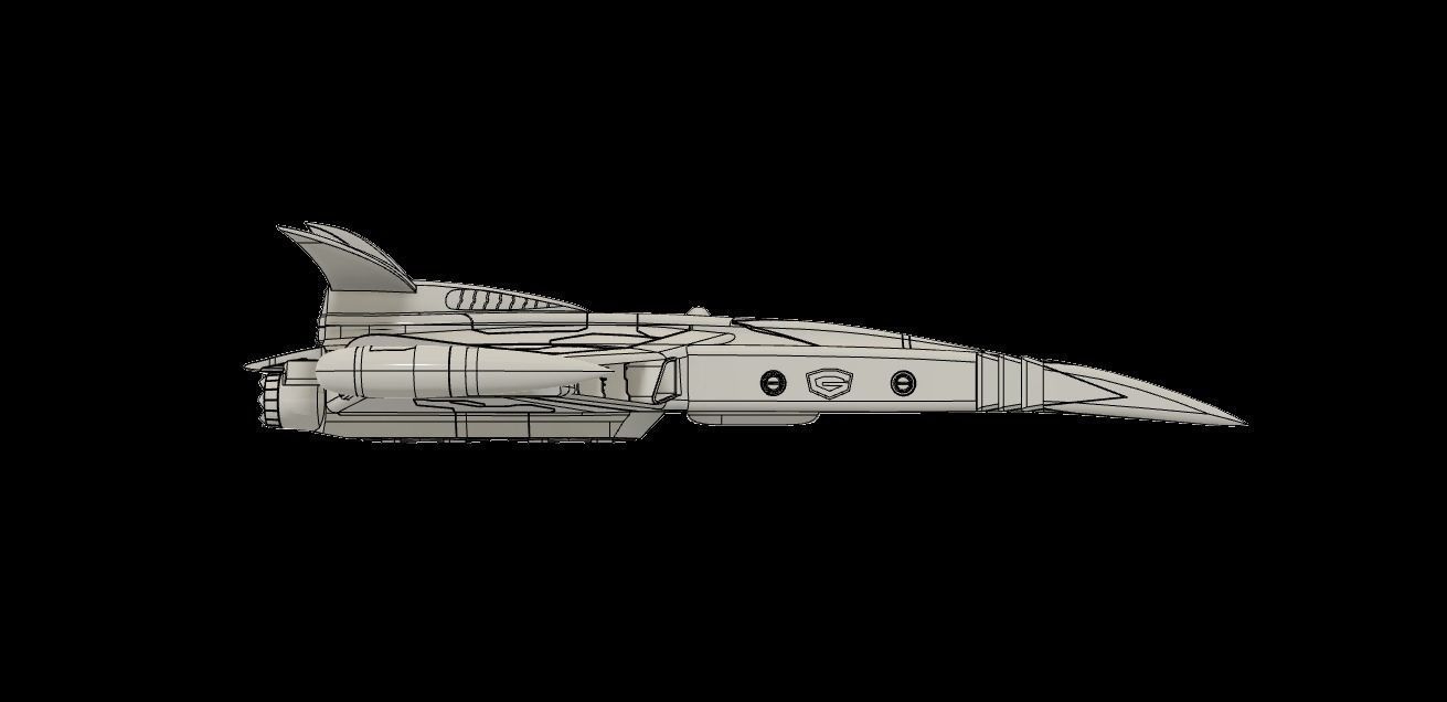 Gatchaman GOD PHOENIX  starship - 3D printing model - STL 3D print model_34
