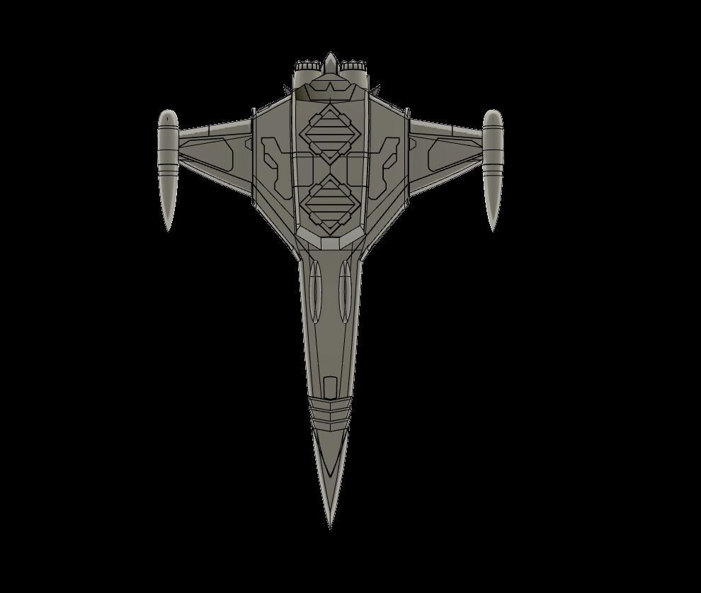 Gatchaman GOD PHOENIX  starship - 3D printing model - STL 3D print model_36