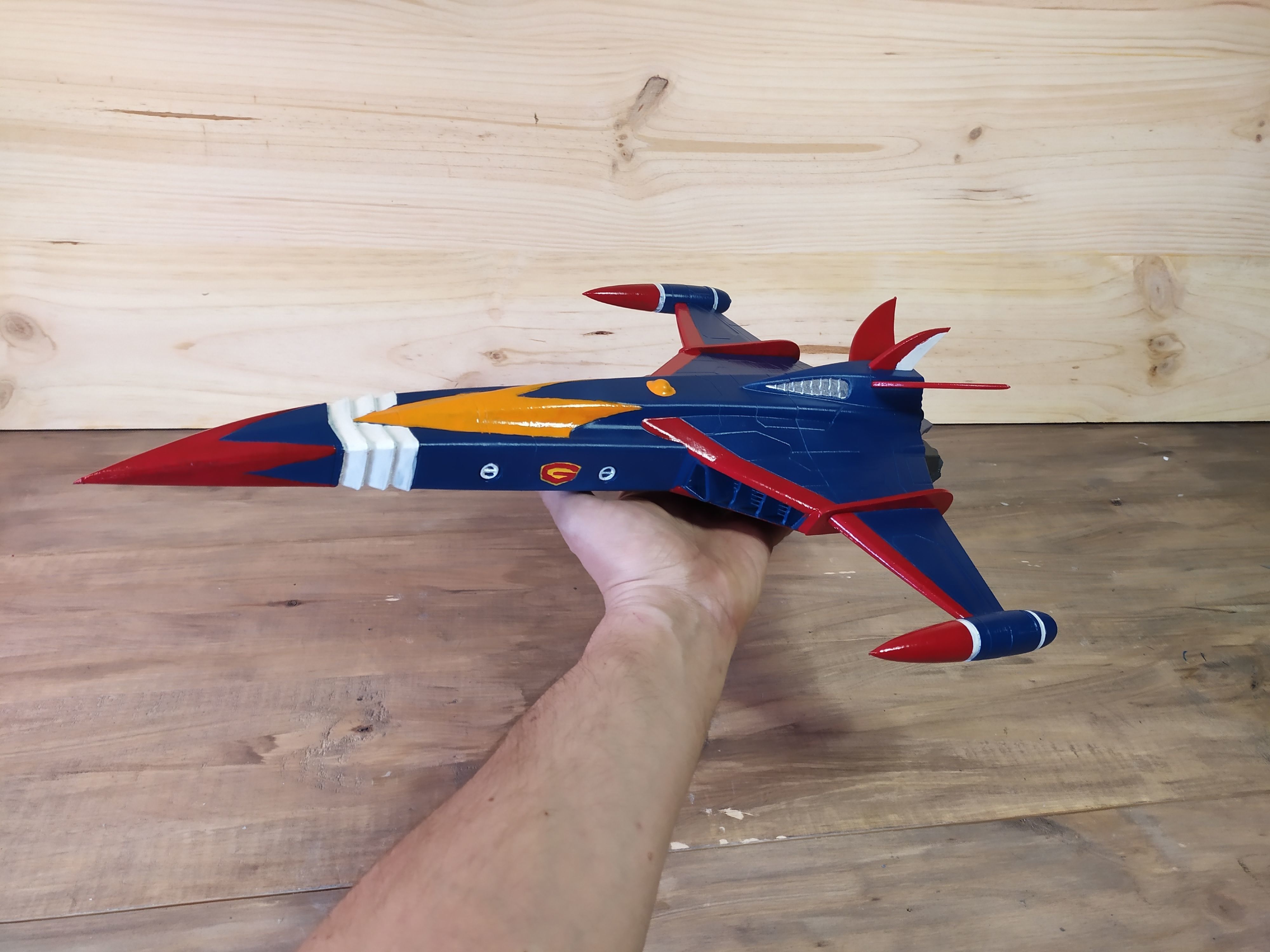 Gatchaman GOD PHOENIX  starship - 3D printing model - STL 3D print model_29