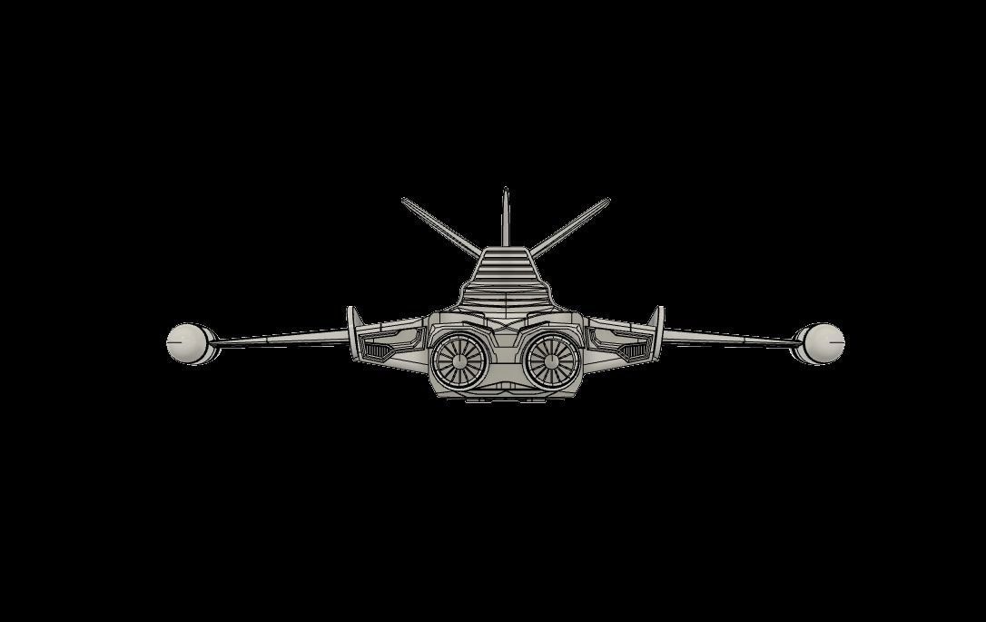 Gatchaman GOD PHOENIX  starship - 3D printing model - STL 3D print model_35