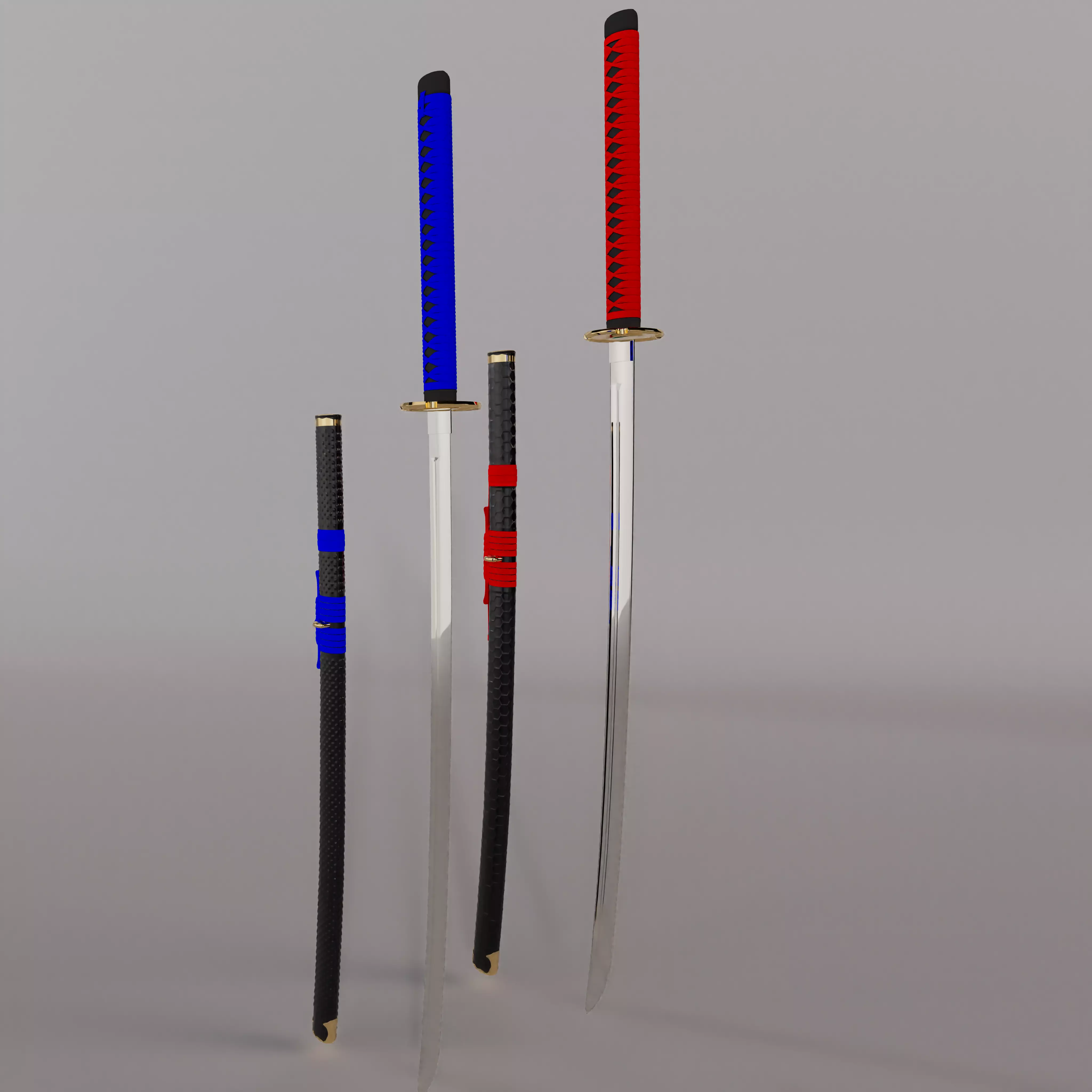 Katana Cinematic gamedev Low-poly 3D model_0