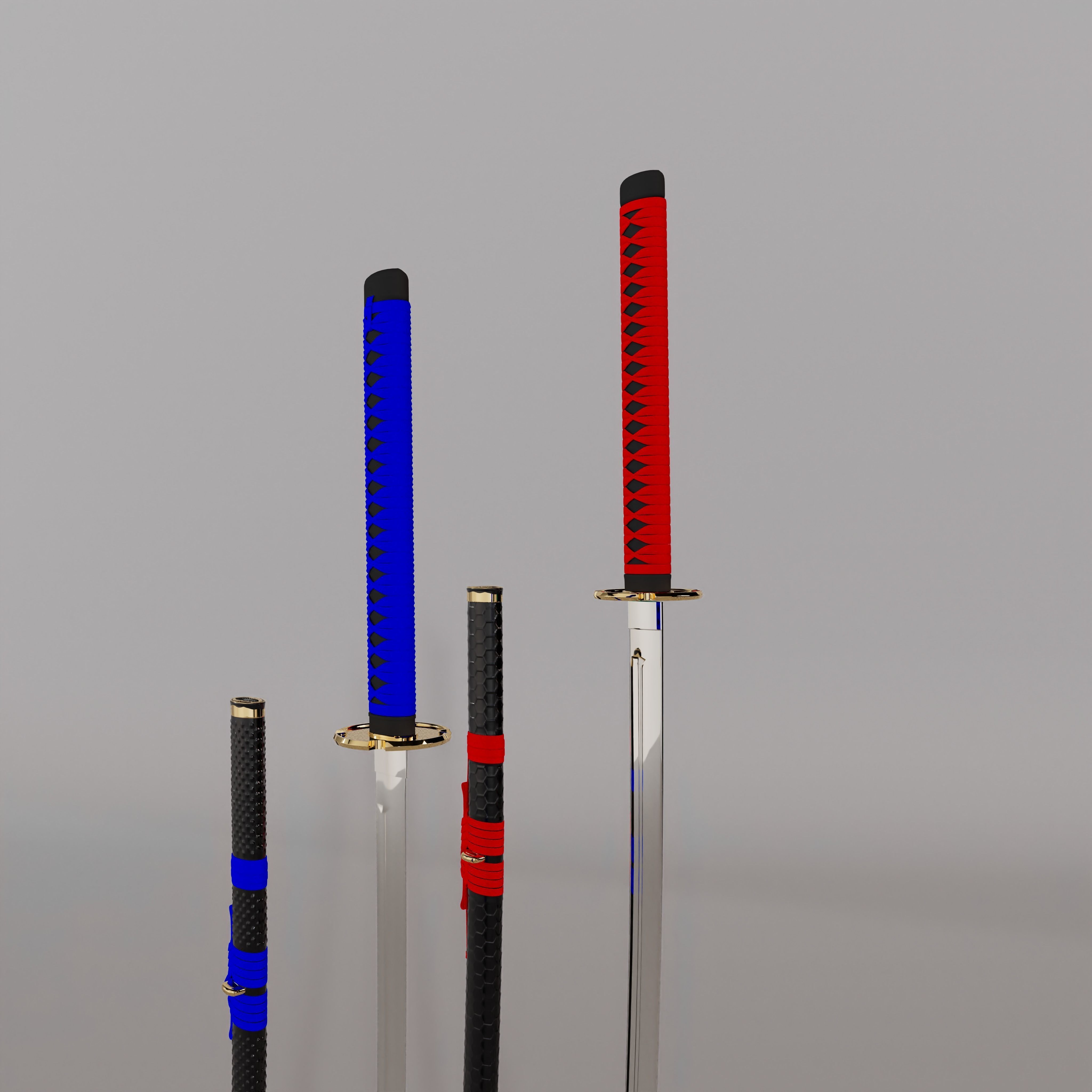 Katana Cinematic gamedev Low-poly 3D model_2
