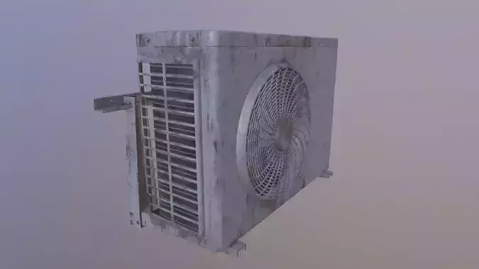 PBR AC Unit Weathered VR and game ready low poly model