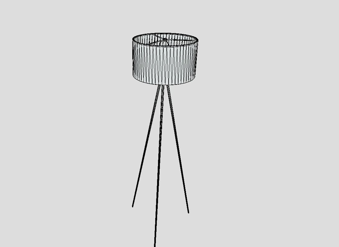 Floor Lamp Low-poly 3D model_7