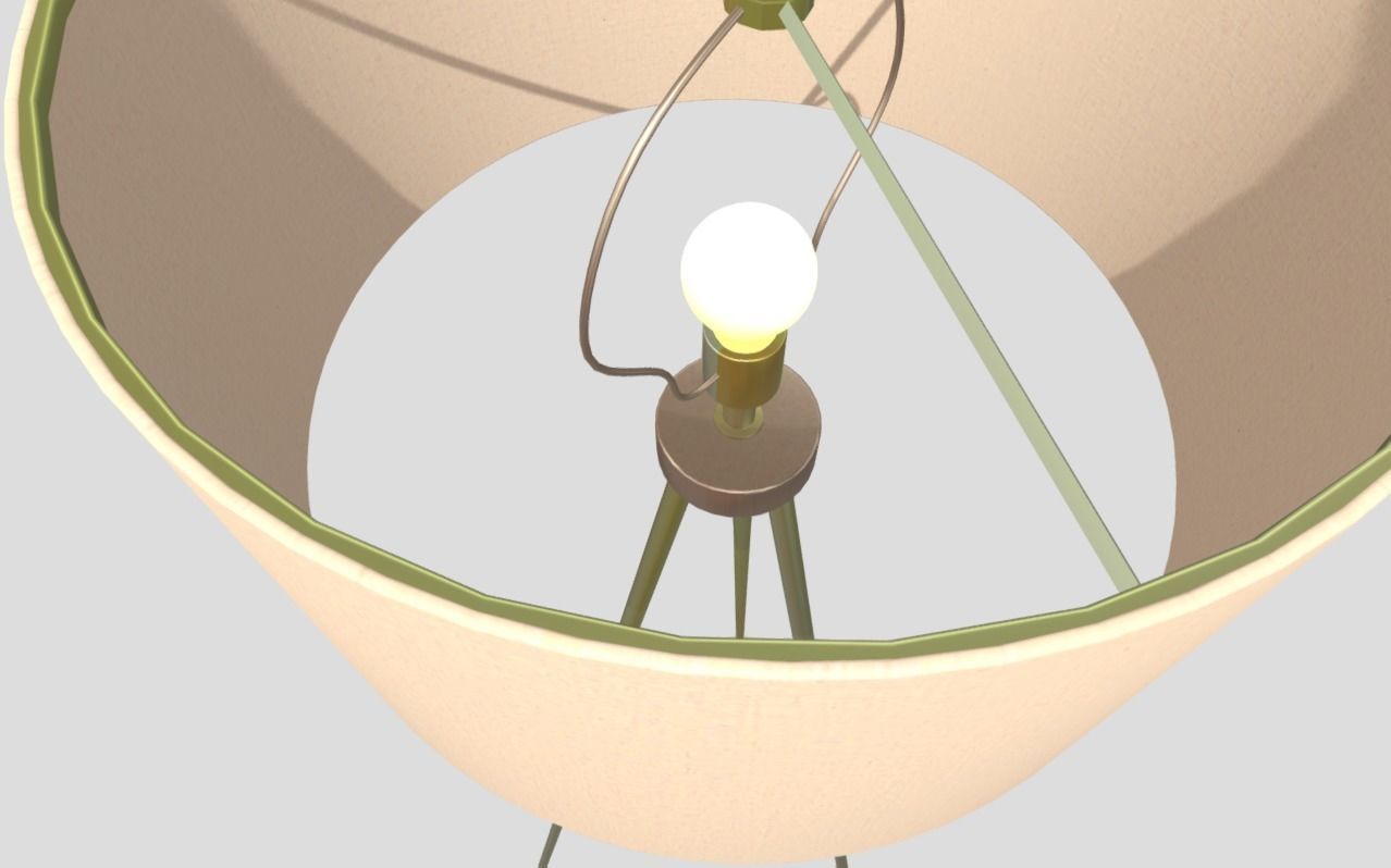 Floor Lamp Low-poly 3D model_1