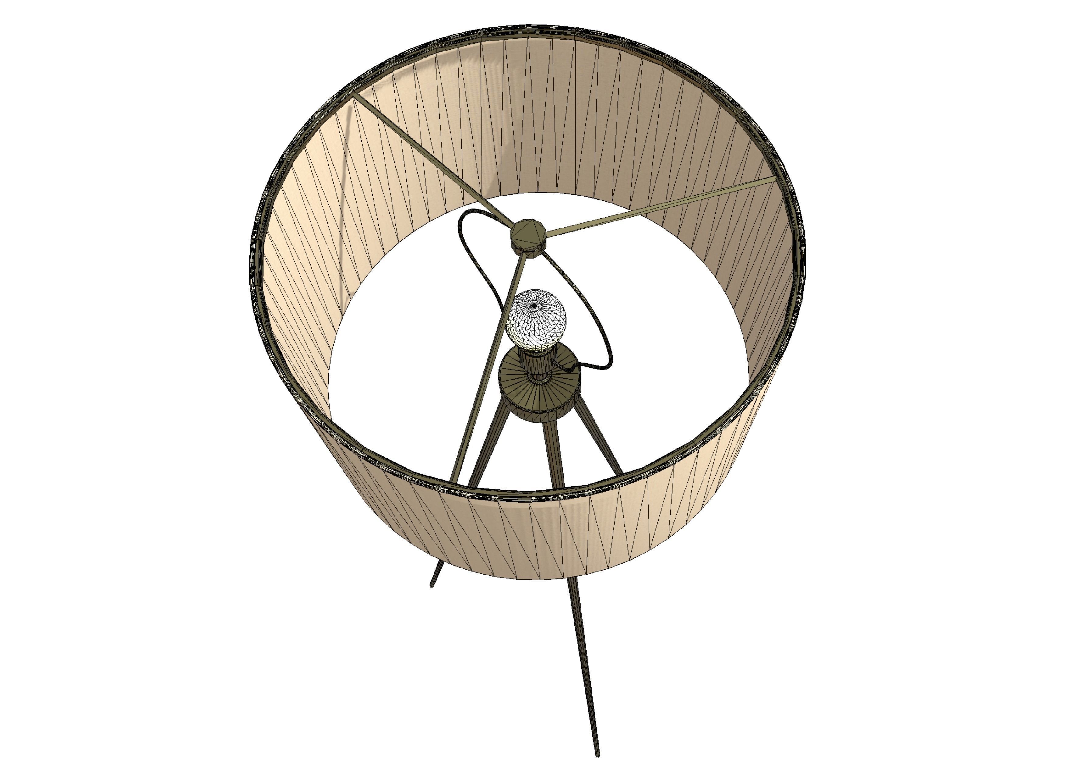 Floor Lamp Low-poly 3D model_3