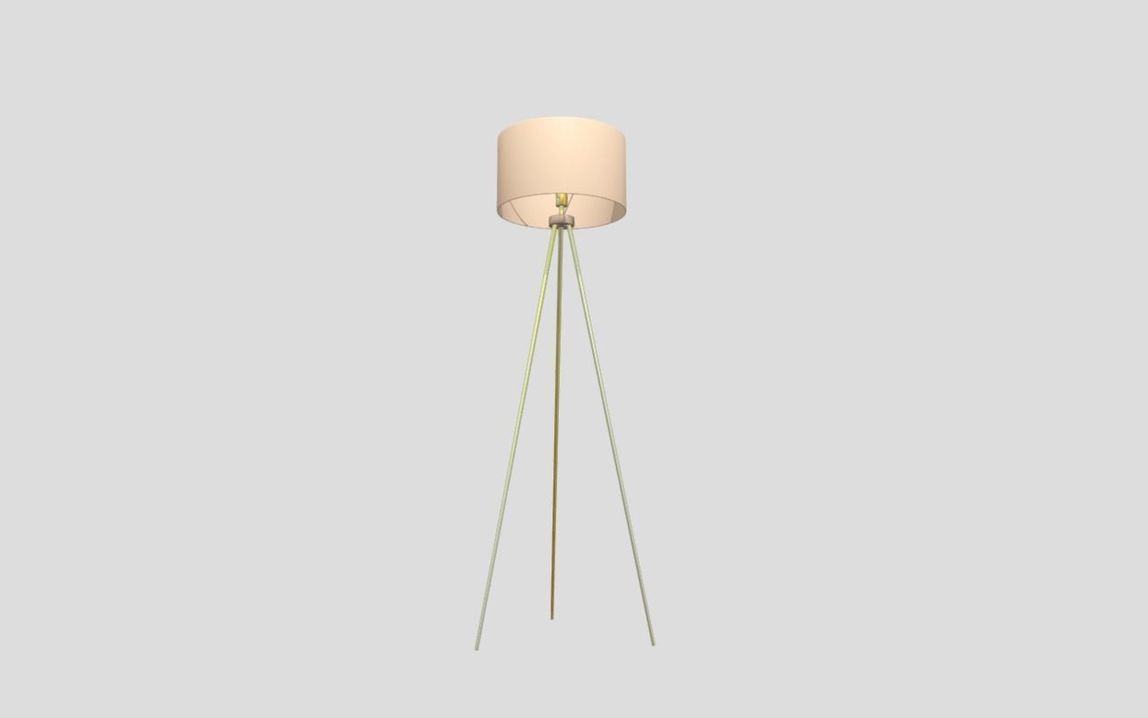 Floor Lamp Low-poly 3D model_2