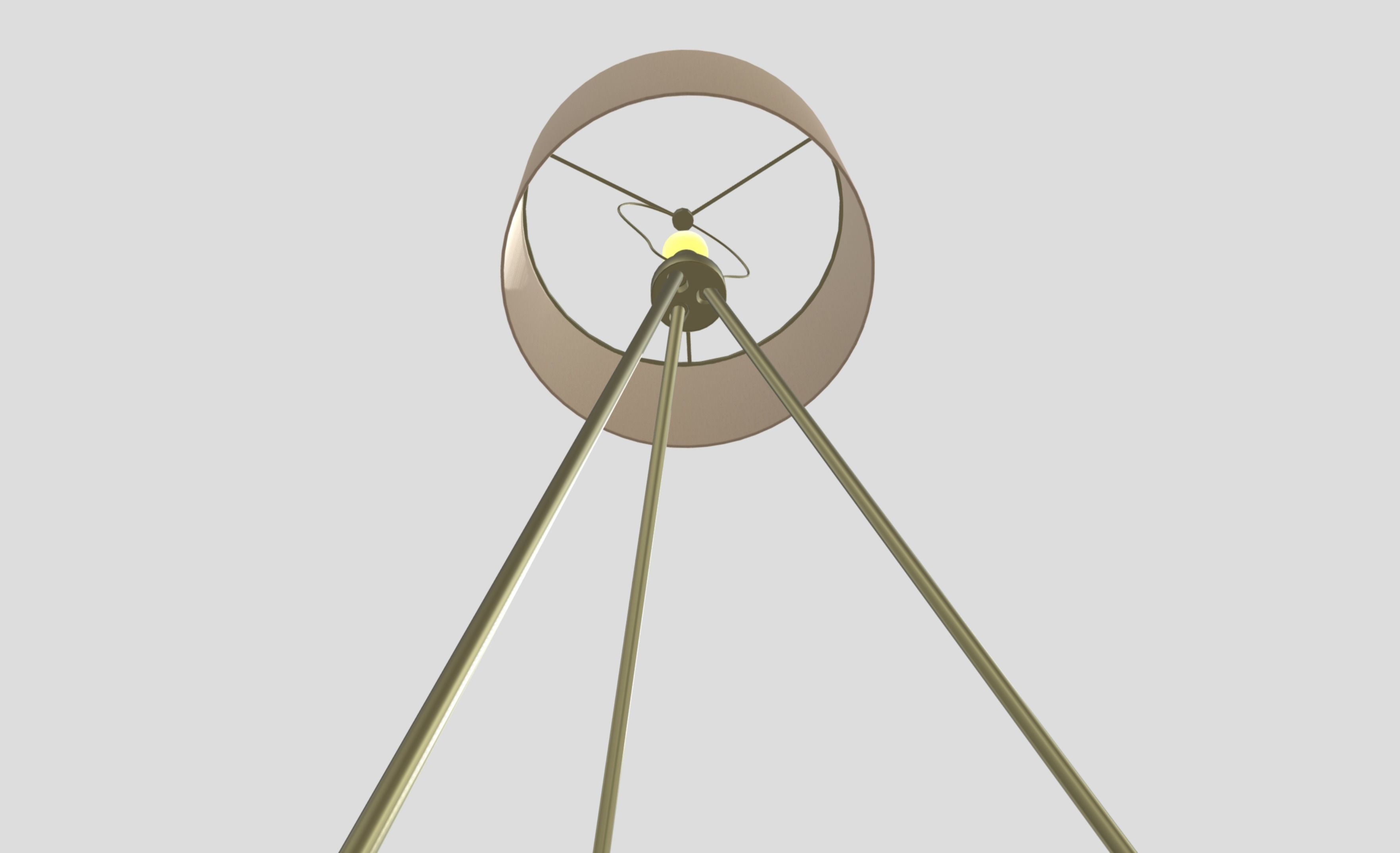 Floor Lamp Low-poly 3D model_5