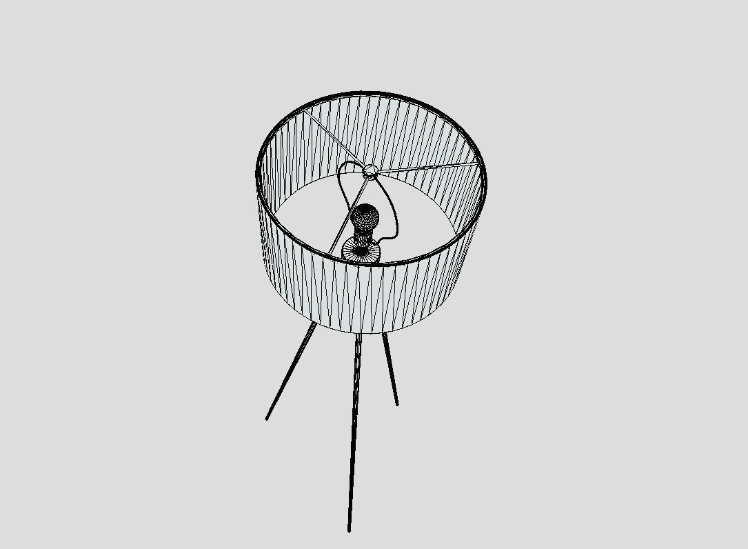Floor Lamp Low-poly 3D model_6