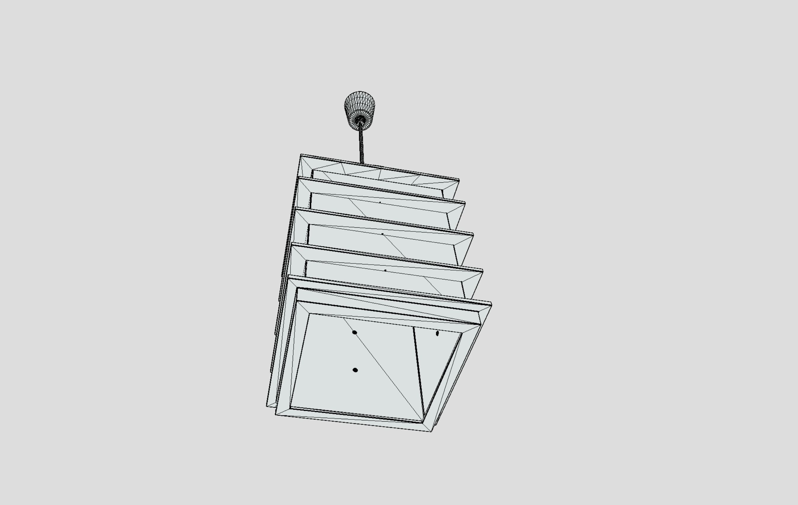 Hanging Lamp Low-poly 3D model_8