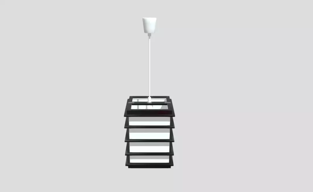 Hanging Lamp Low-poly 3D model_0