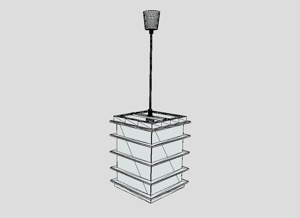 Hanging Lamp Low-poly 3D model_7