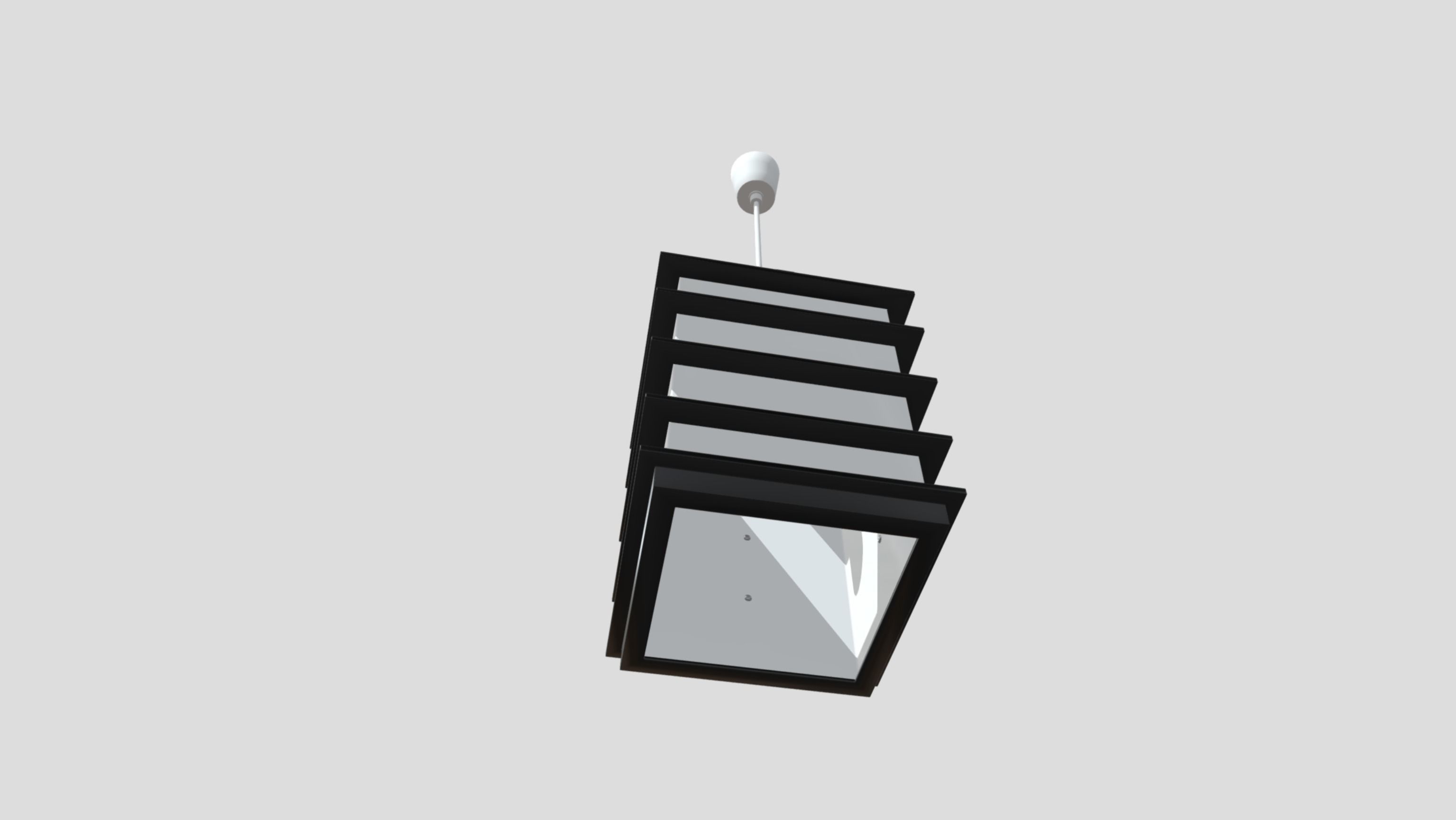 Hanging Lamp Low-poly 3D model_10