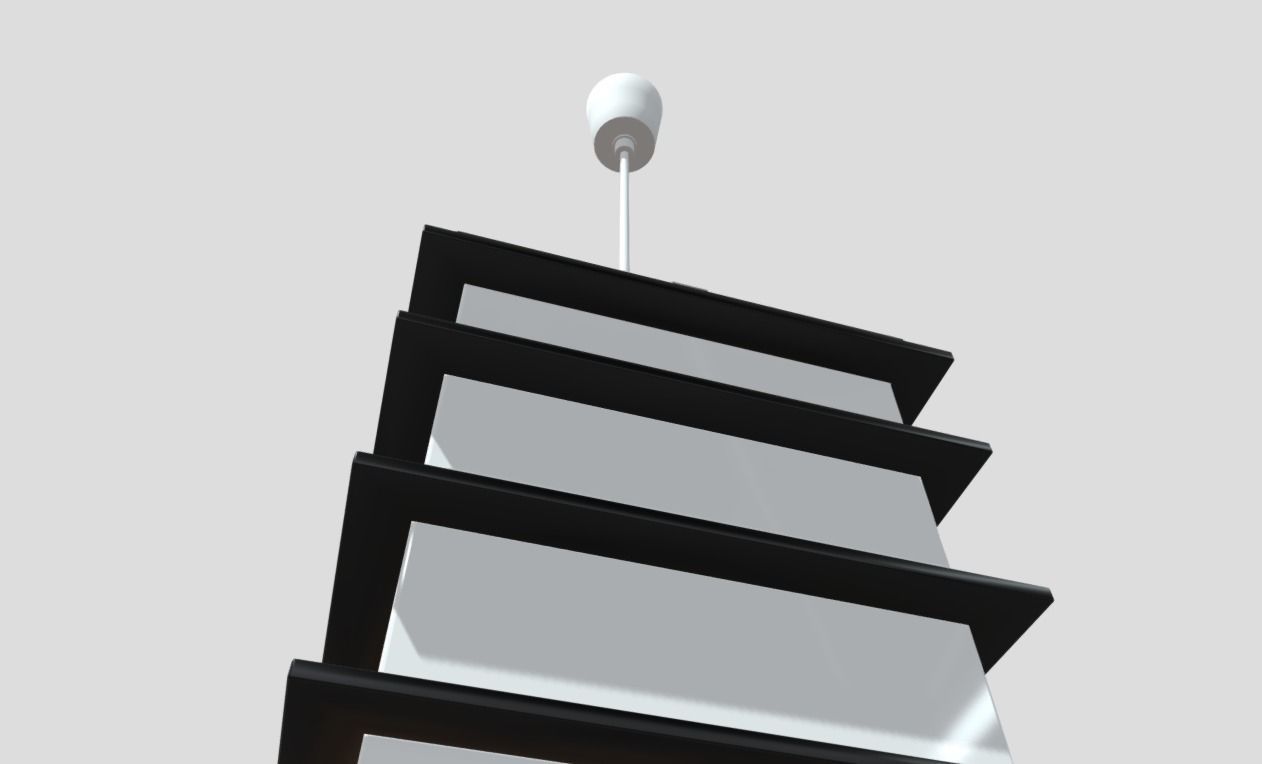Hanging Lamp Low-poly 3D model_2