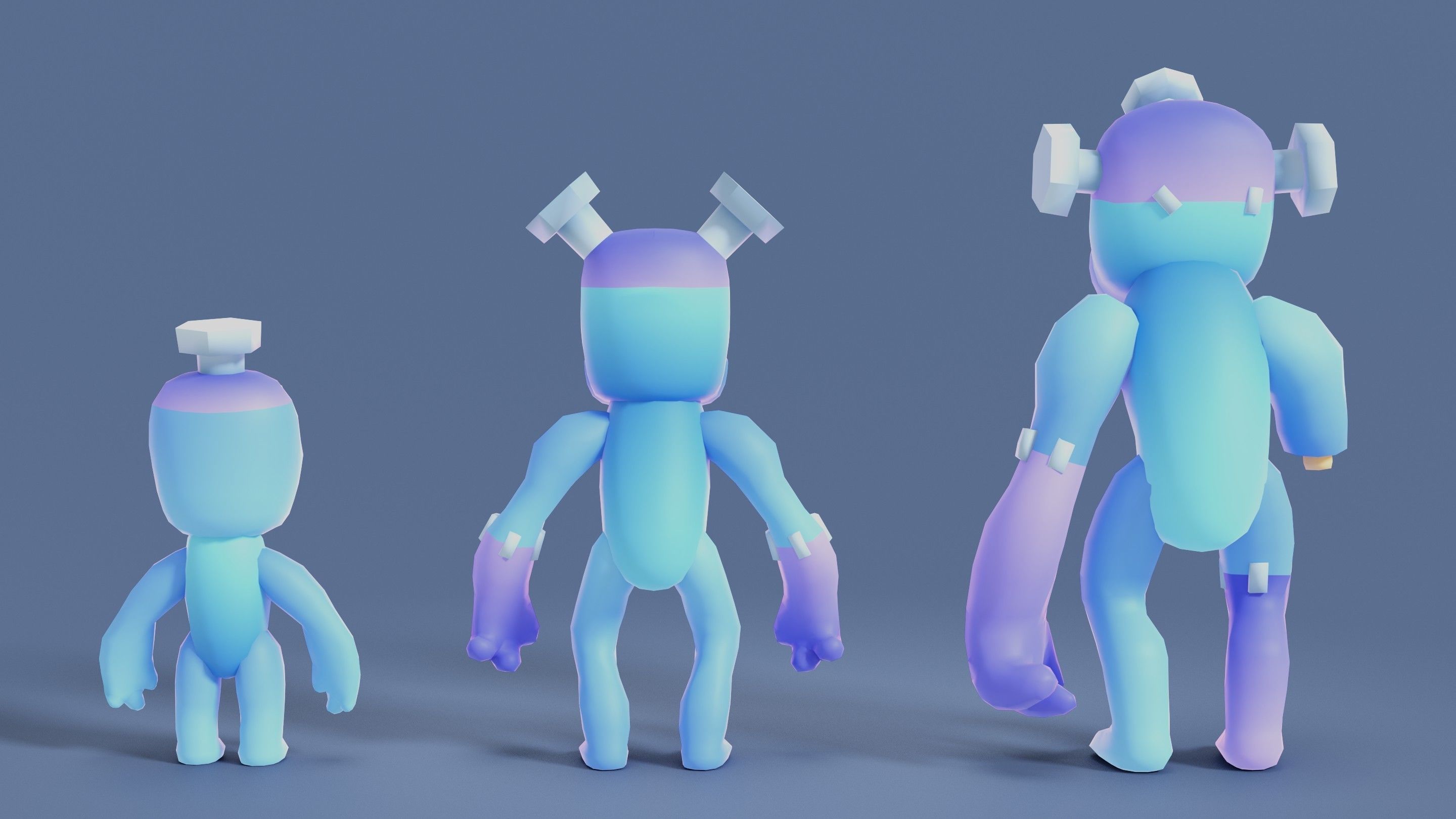 Cartoon Zombies Pack Low-poly 3D model_42