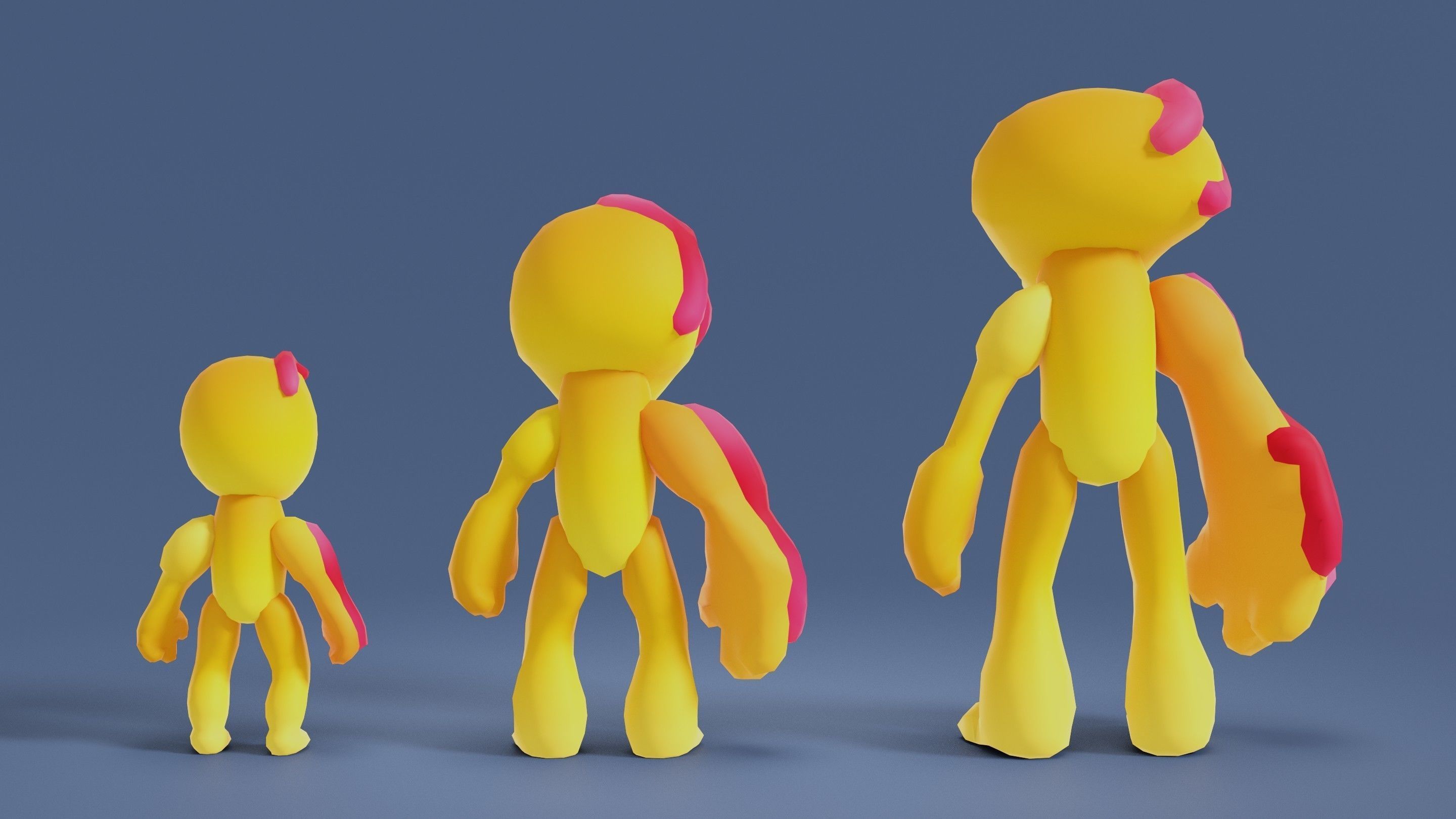 Cartoon Zombies Pack Low-poly 3D model_73