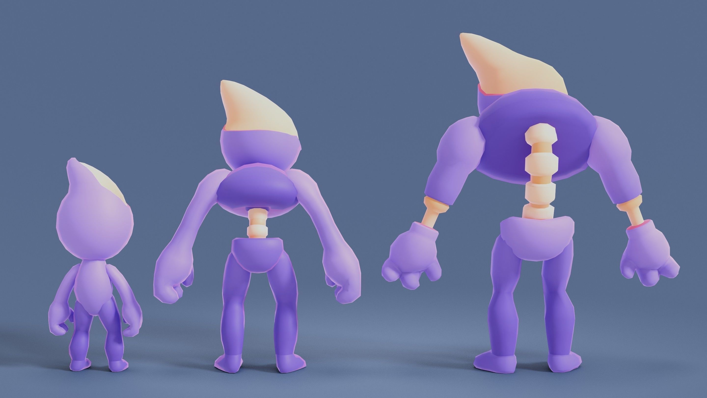 Cartoon Zombies Pack Low-poly 3D model_31