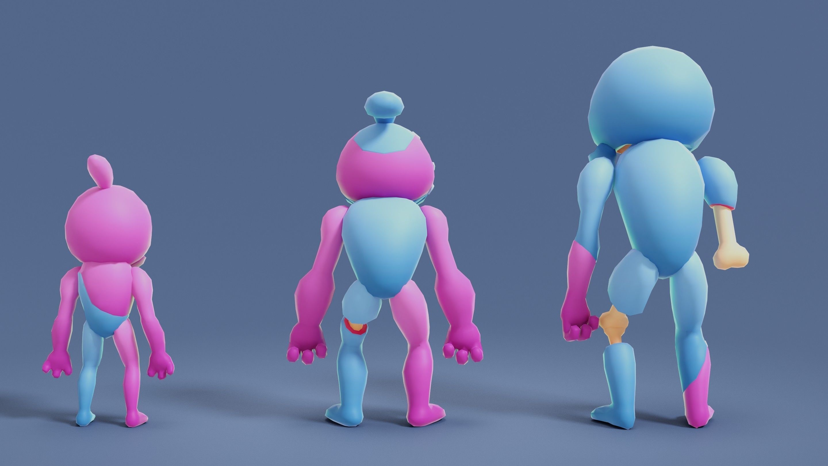 Cartoon Zombies Pack Low-poly 3D model_67