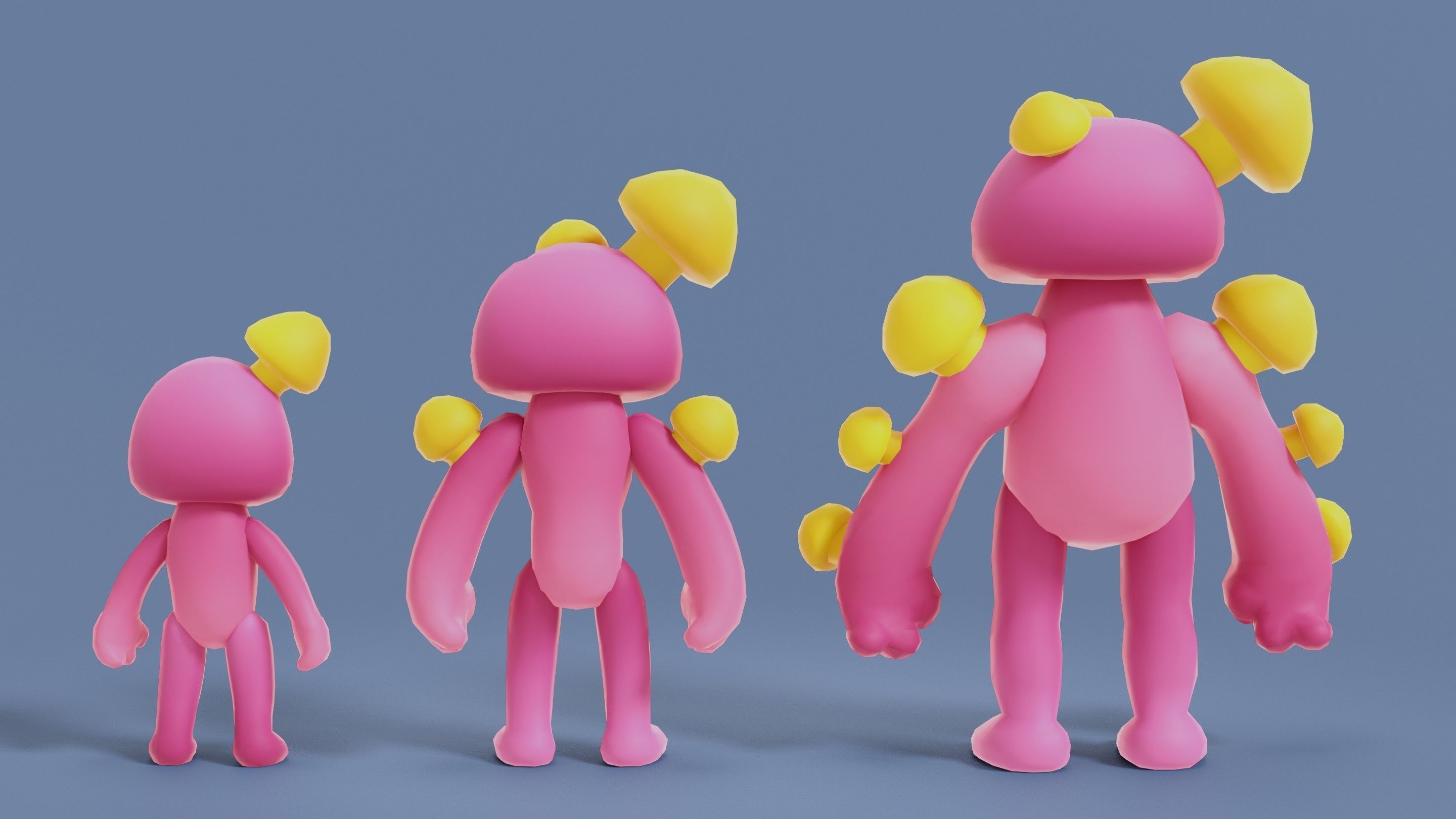 Cartoon Zombies Pack Low-poly 3D model_25