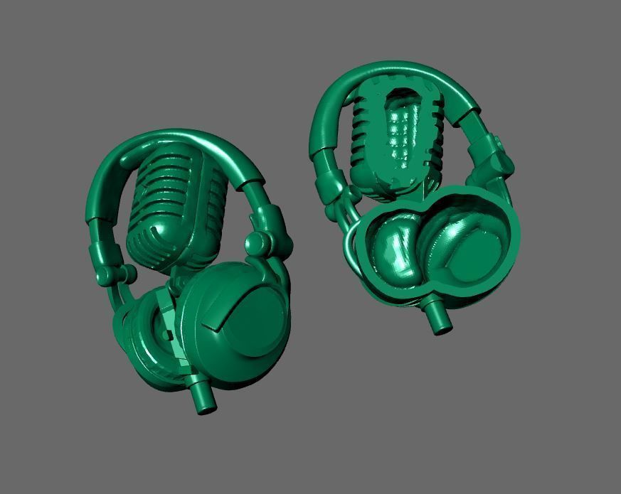 Headphone pendent 3D print model_4
