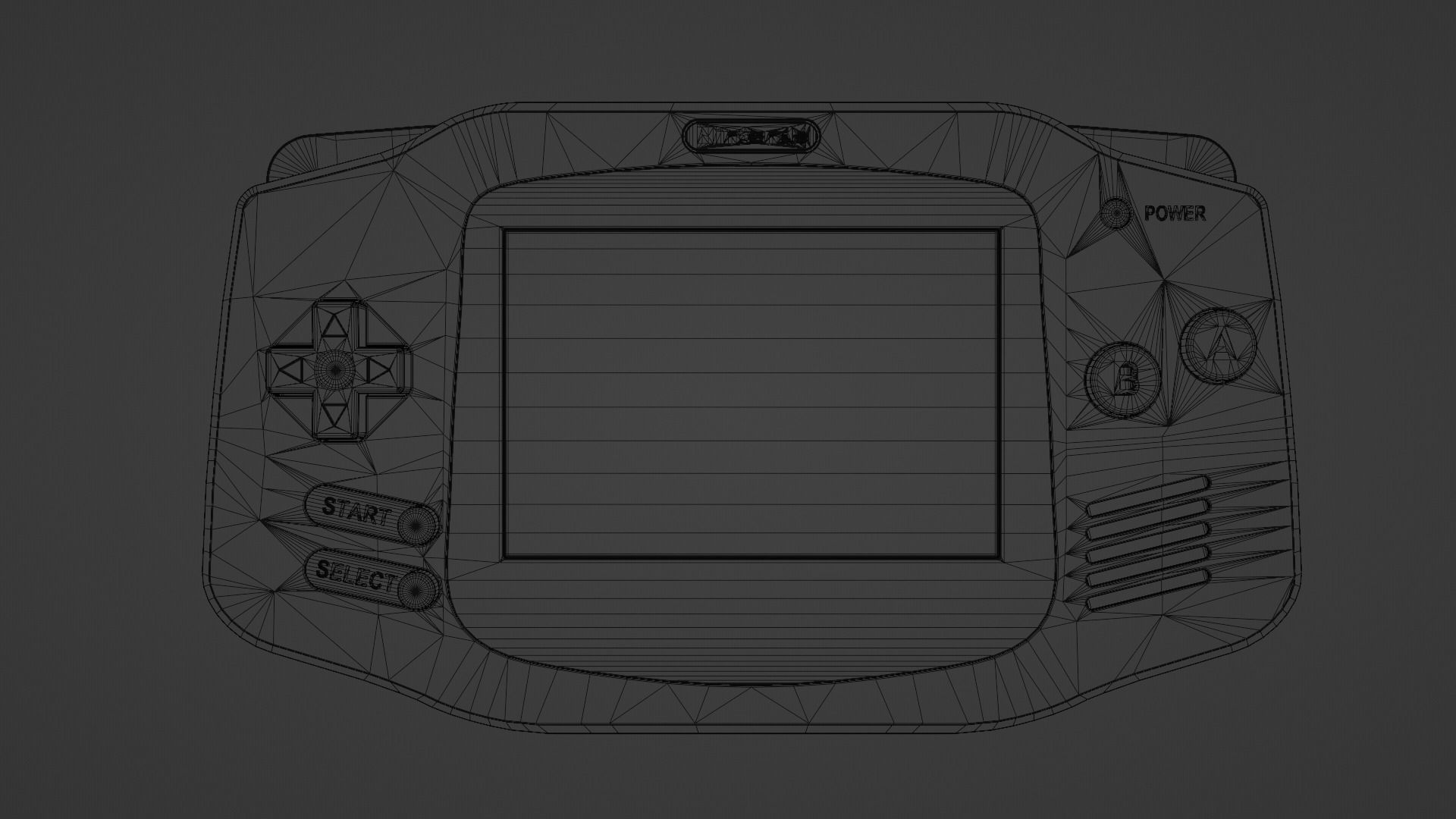 Nintendo Game Boy Advance Orange 2001 3D model_1