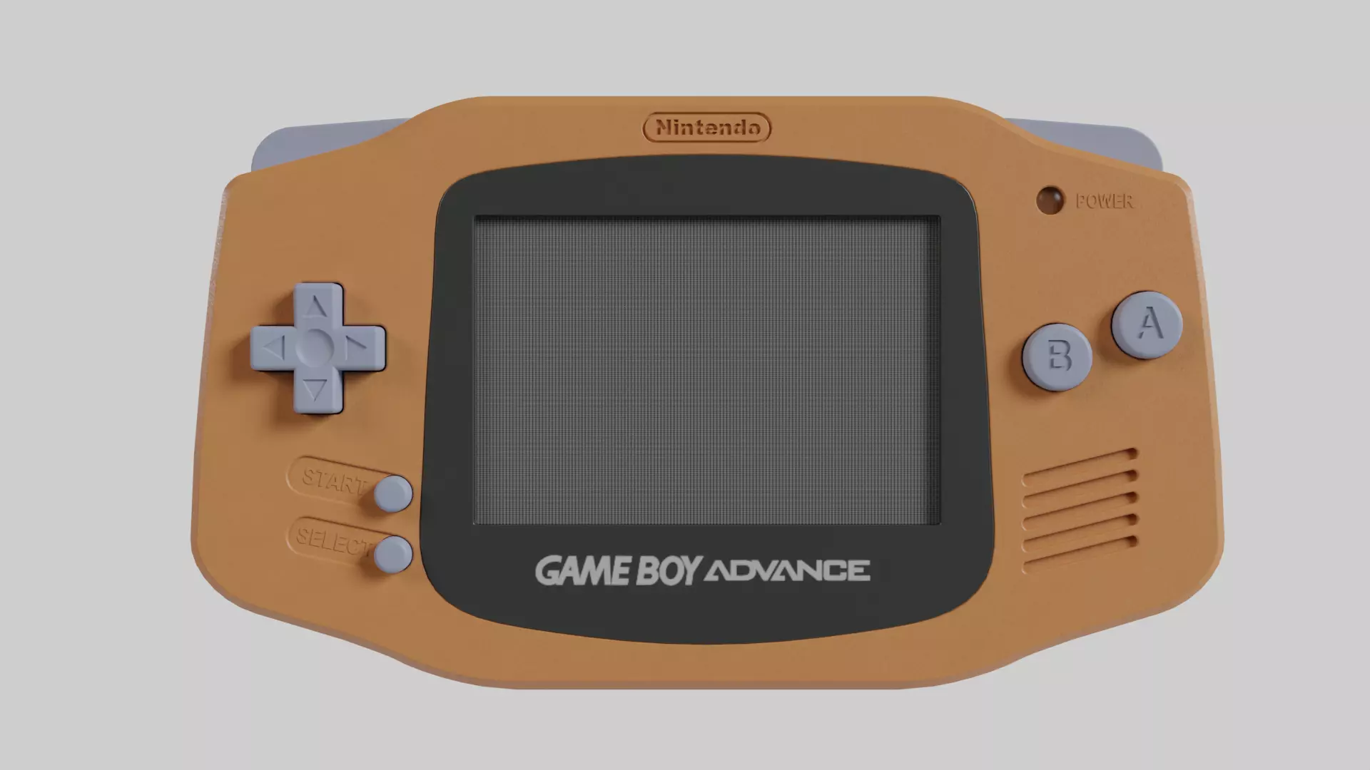 Nintendo Game Boy Advance Orange 2001 3D model_0