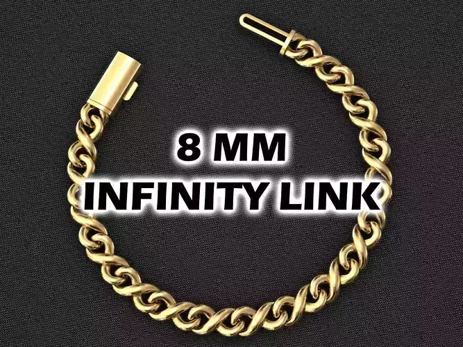 8 MM INFINITY LINK FOR BRACELET OR NECKLACE 3D print model