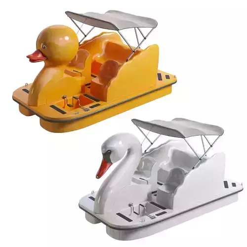 Swam and Duck Paddle Wheeller pedal boats 3D Model Collection