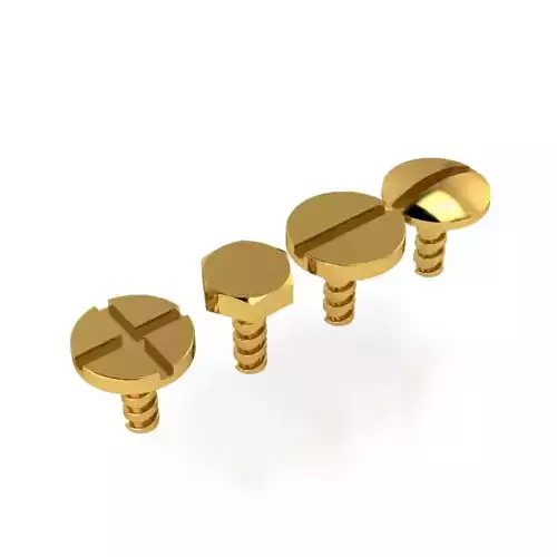 Various Rounded Head  Phillip head screws Nut Jewelry findings  3D print model