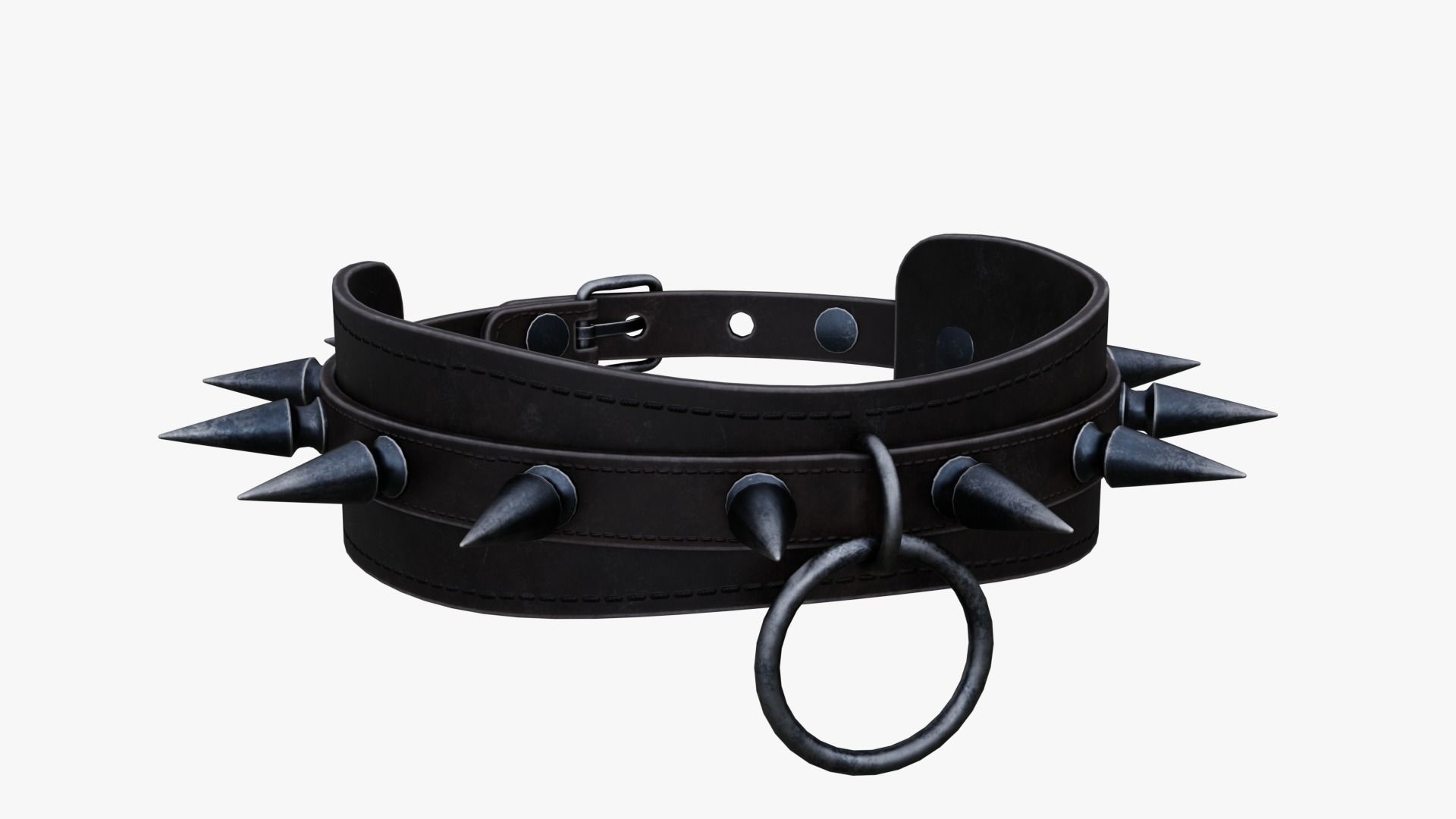 Spiked Collar Low-poly 3D model_1