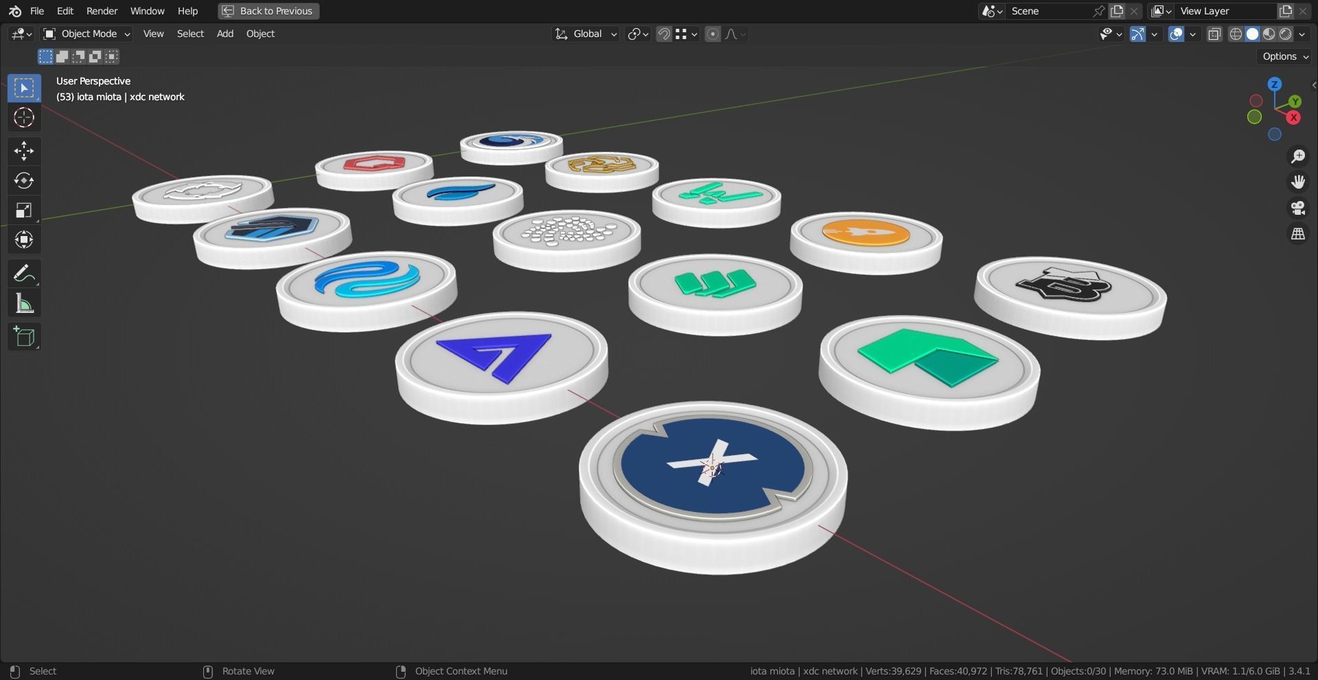 15 Base Crypto Coins vol4 Low-poly 3D model_15