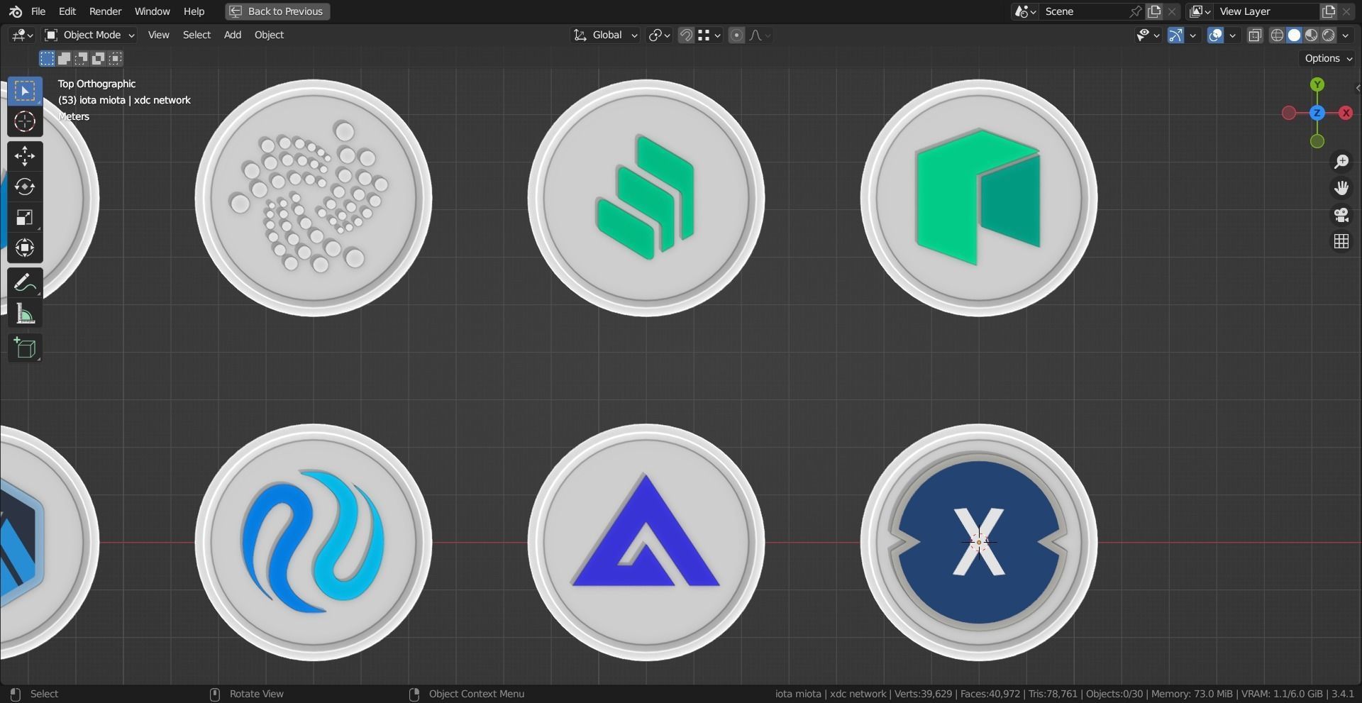 15 Base Crypto Coins vol4 Low-poly 3D model_13