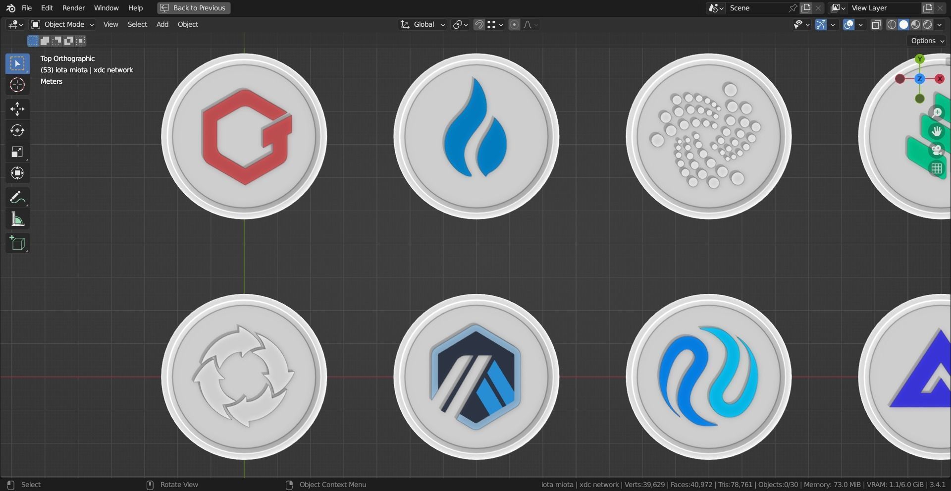 15 Base Crypto Coins vol4 Low-poly 3D model_12