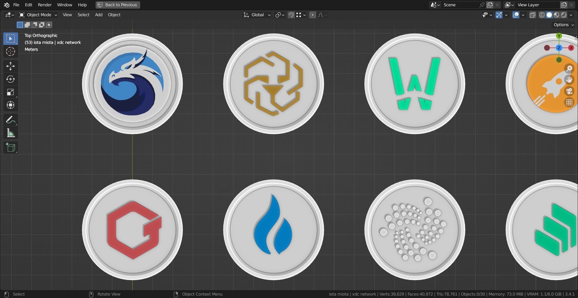 15 Base Crypto Coins vol4 Low-poly 3D model_10