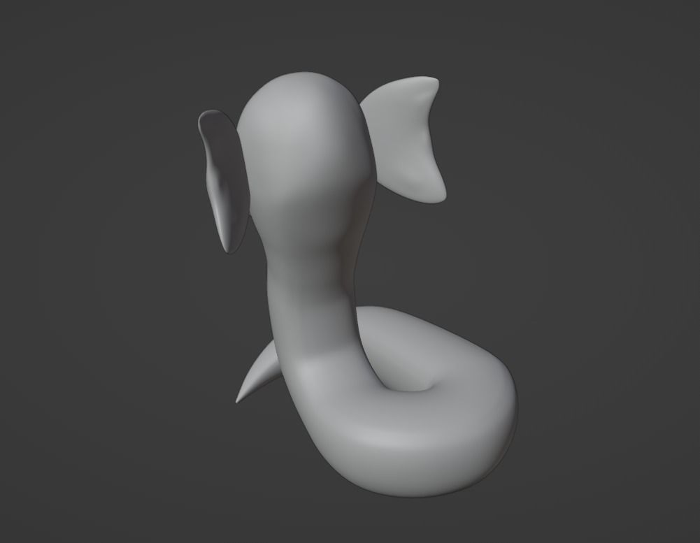 Dratini Pokemon Mini ready to print FDM and SLA 3D print model_10