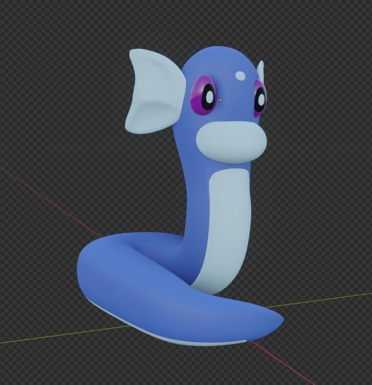 Dratini Pokemon Mini ready to print FDM and SLA 3D print model_15