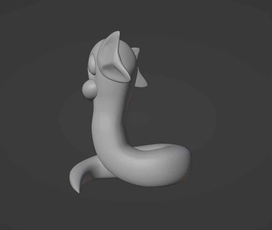 Dratini Pokemon Mini ready to print FDM and SLA 3D print model_11