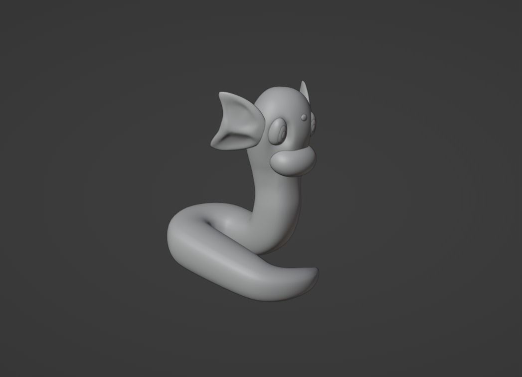 Dratini Pokemon Mini ready to print FDM and SLA 3D print model_9