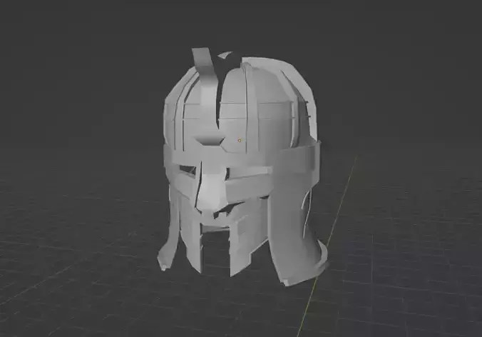 3D Printable Dwarven Helmet STL OBJ FBX and blend file  3D model