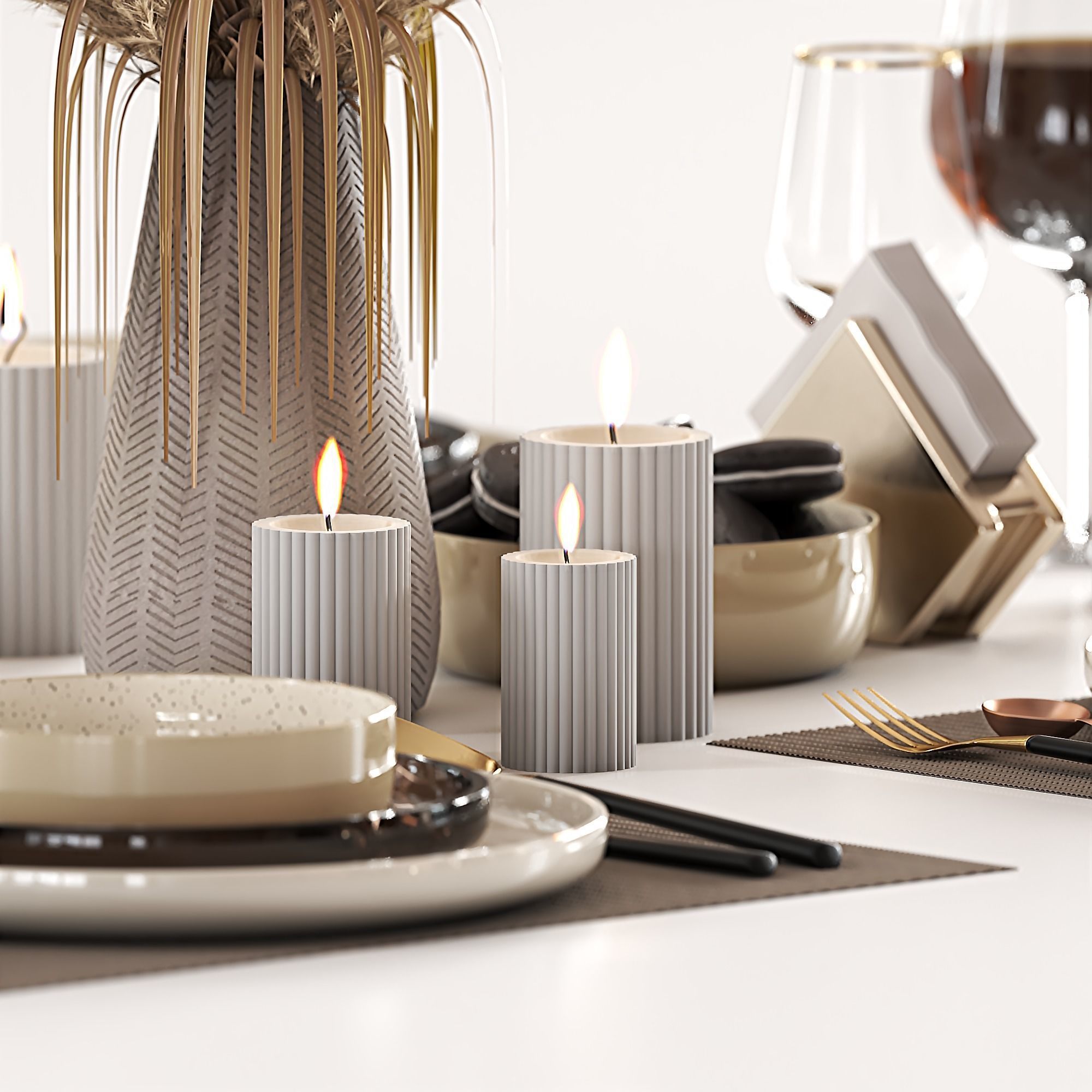 tableware-set-003 Low-poly 3D model_1