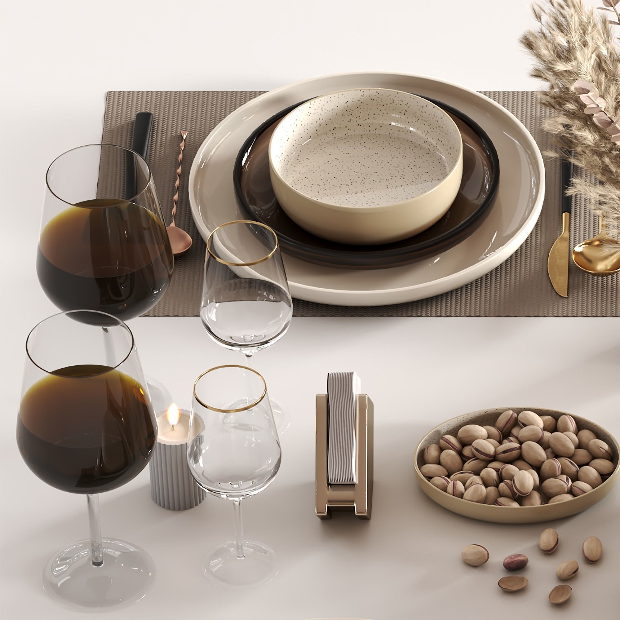 tableware-set-003 Low-poly 3D model_5
