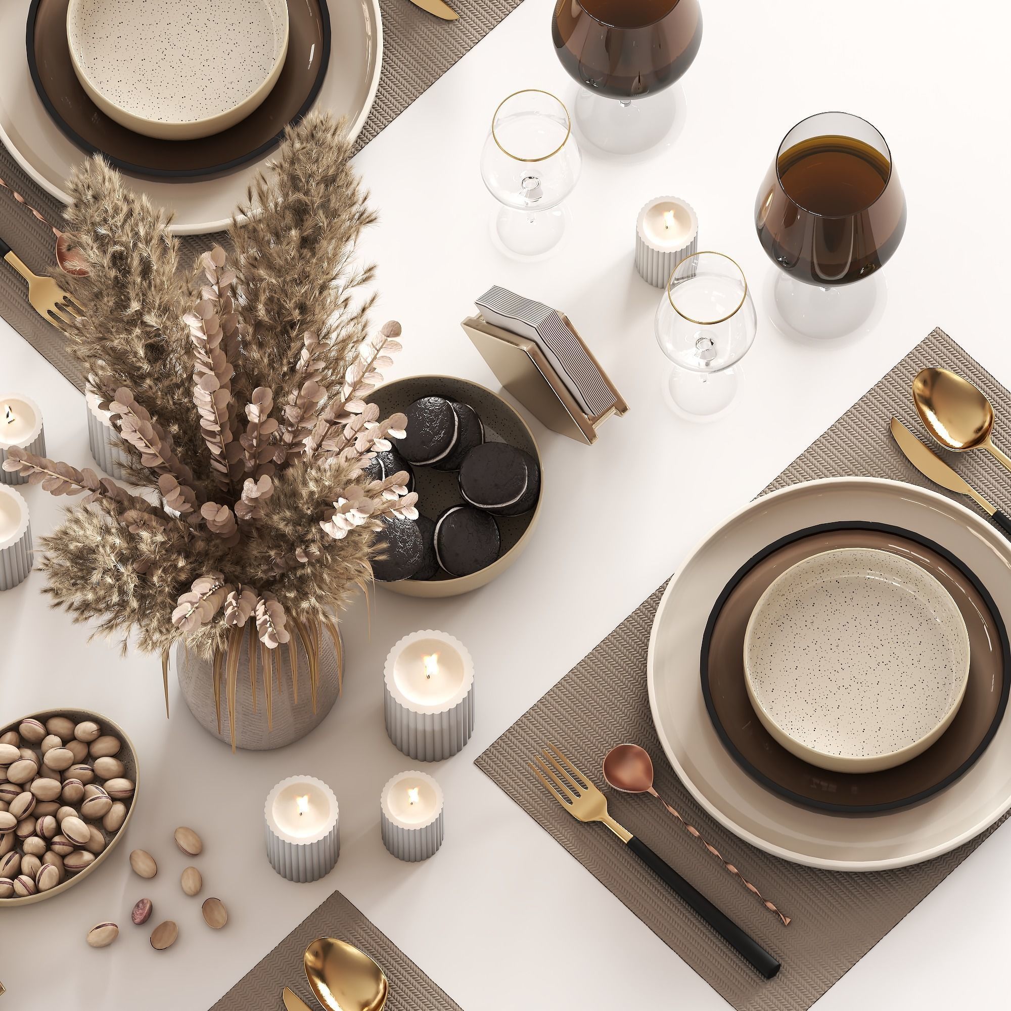 tableware-set-003 Low-poly 3D model_2