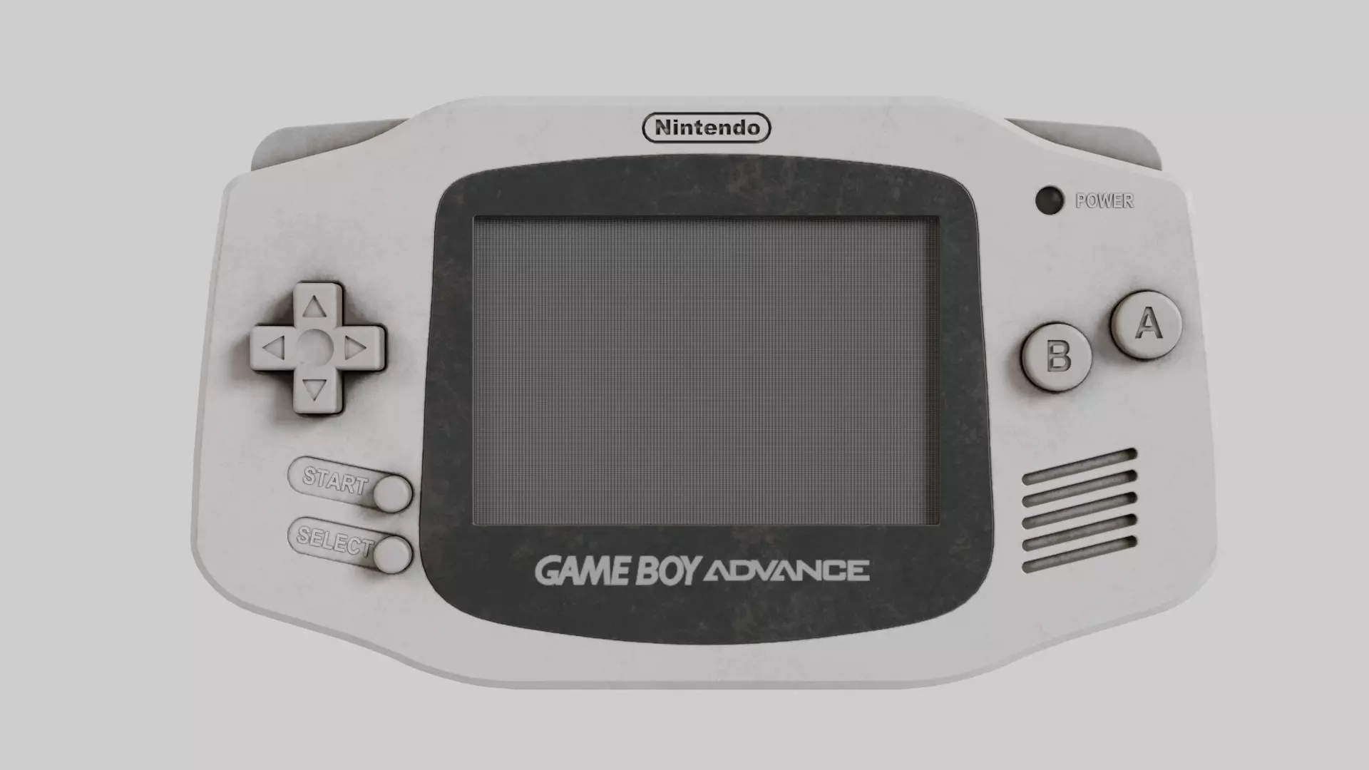 Nintendo Game Boy Advance White 2001 Used  3D model_0