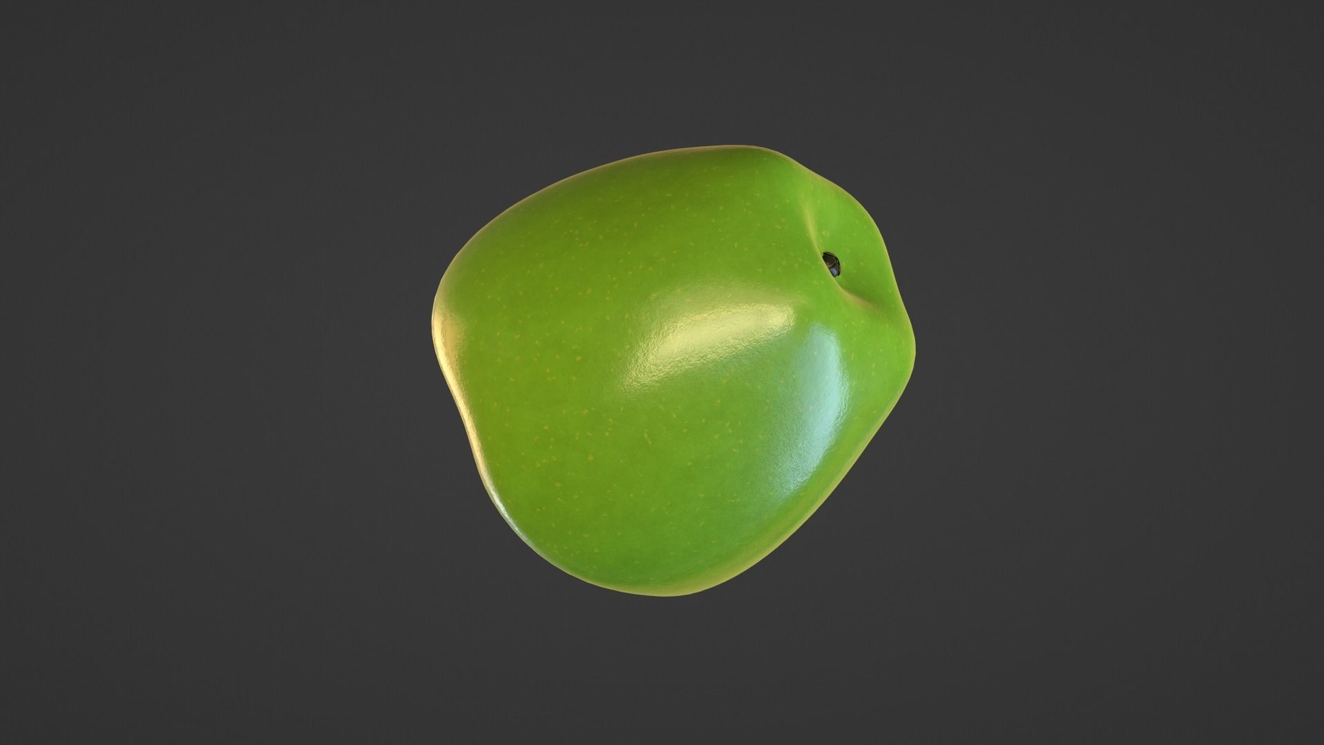 Realistic Green Apple  3D model_27