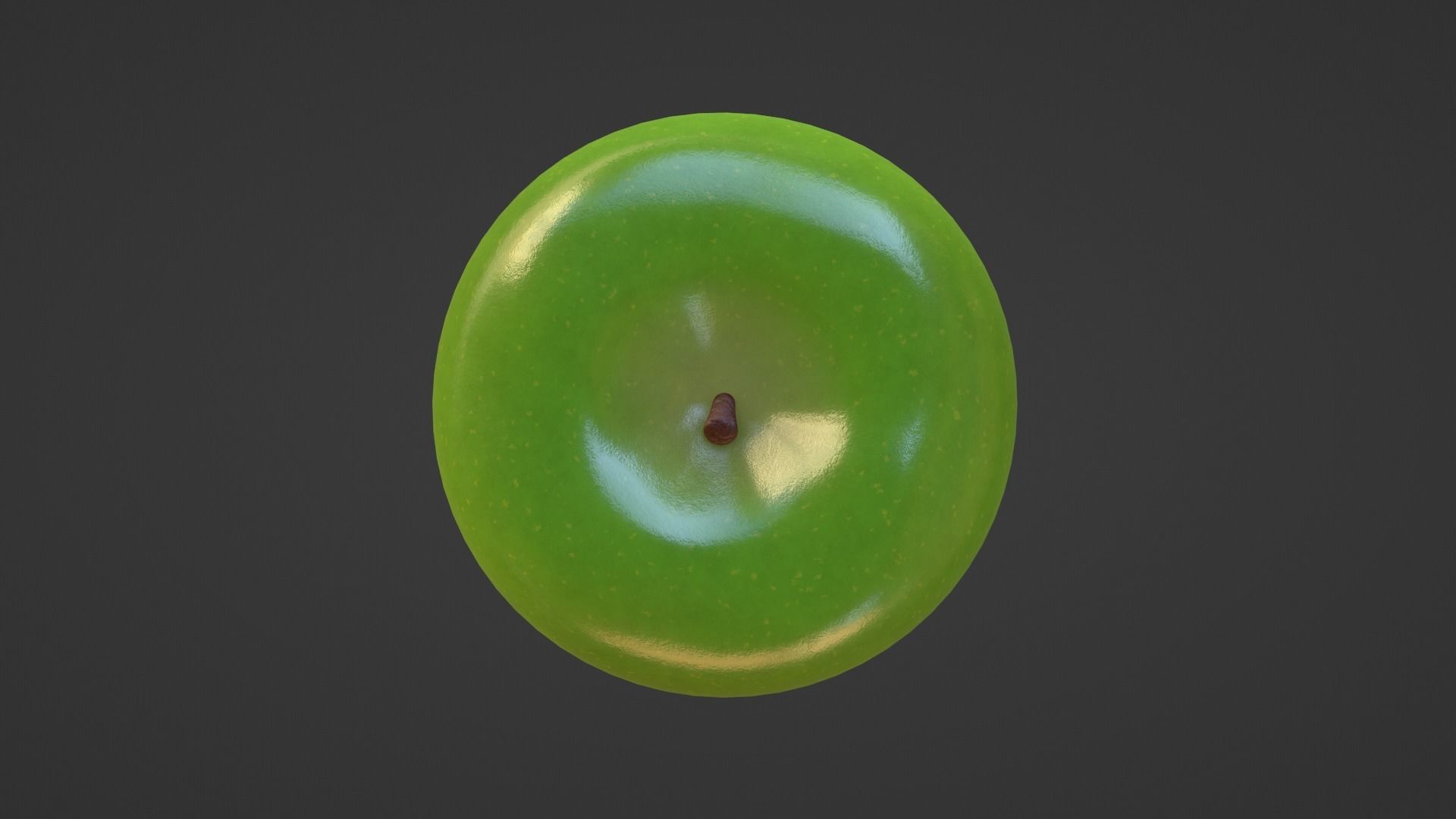Realistic Green Apple  3D model_14