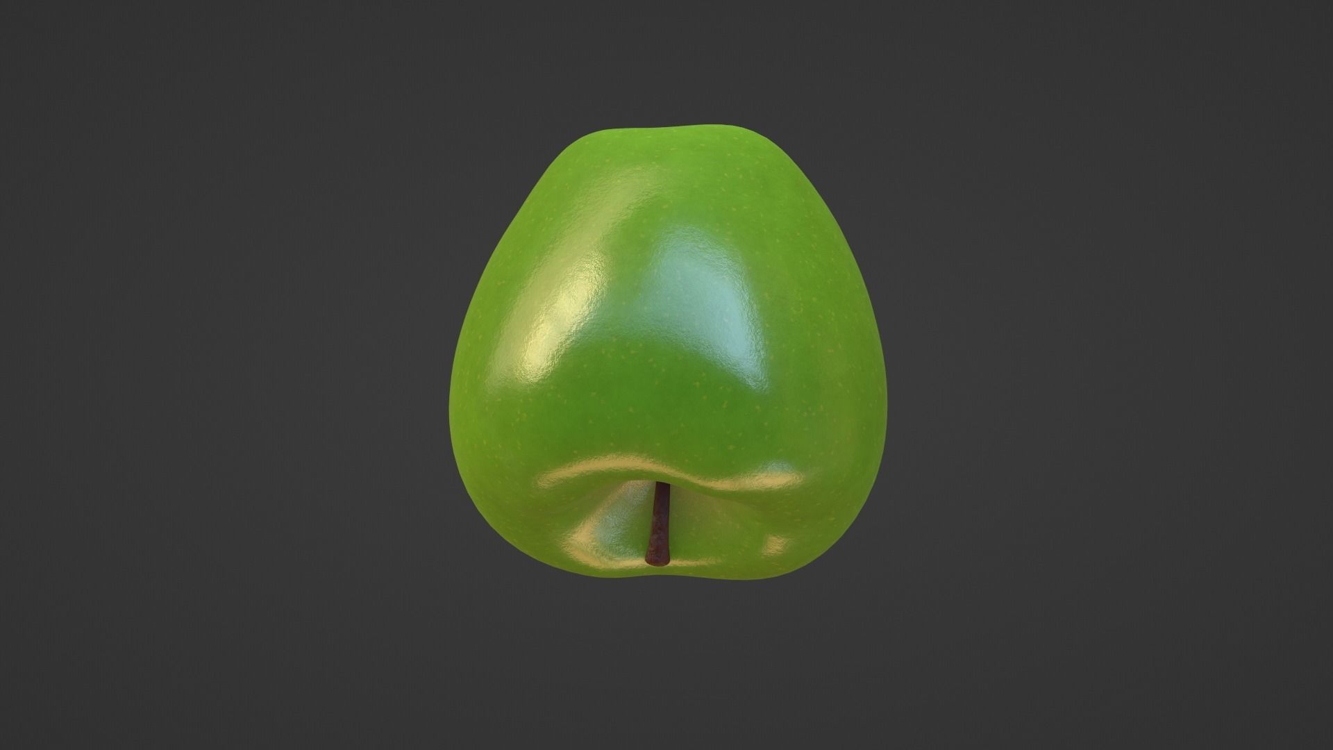 Realistic Green Apple  3D model_30