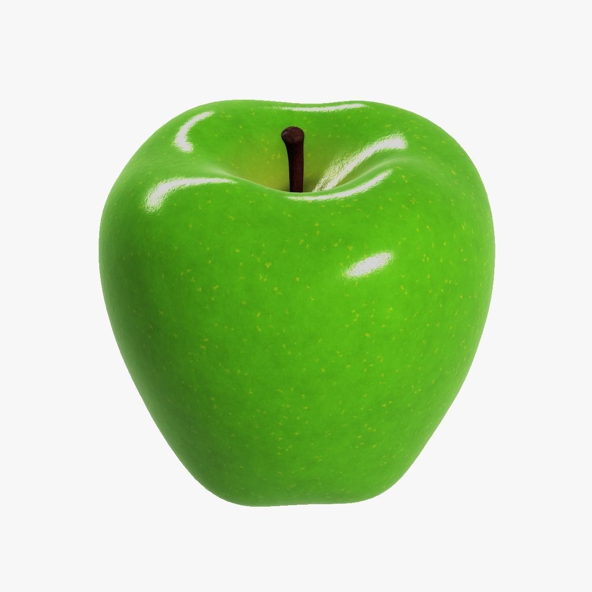 Realistic Green Apple  3D model_2