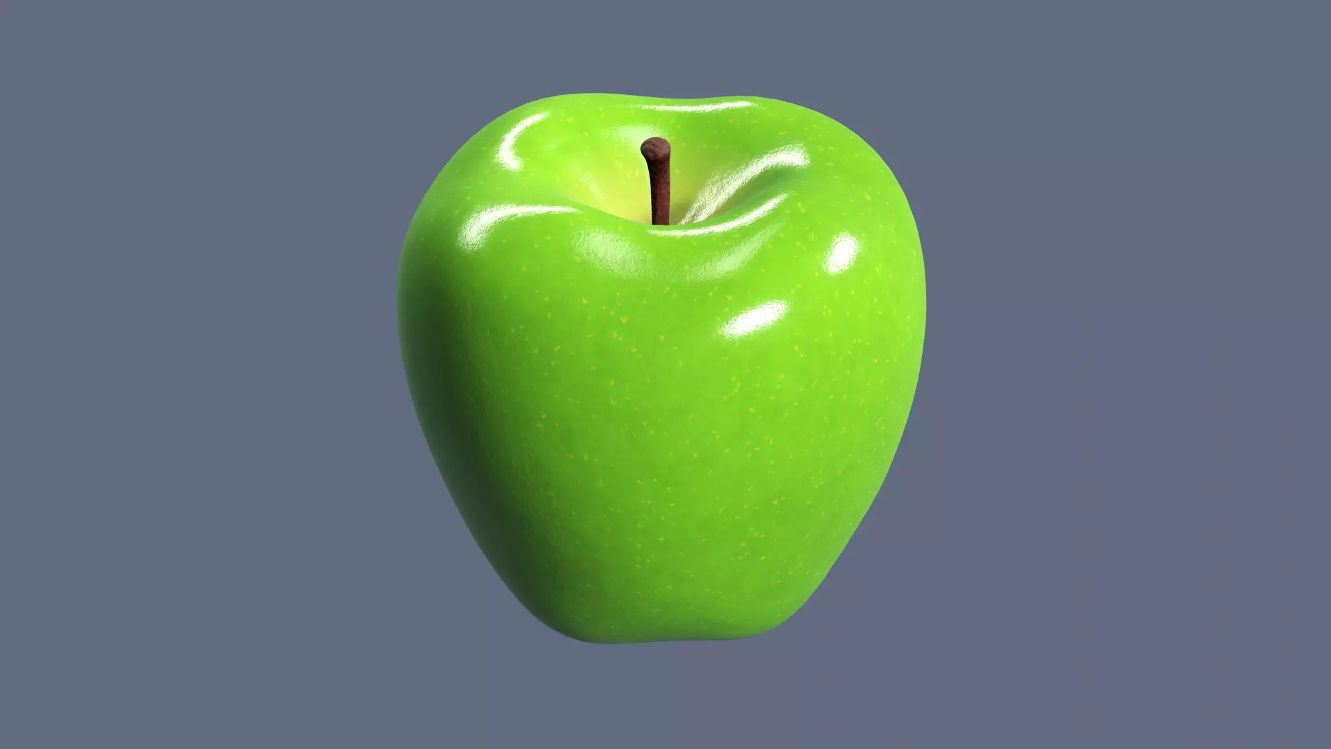 Realistic Green Apple  3D model_0