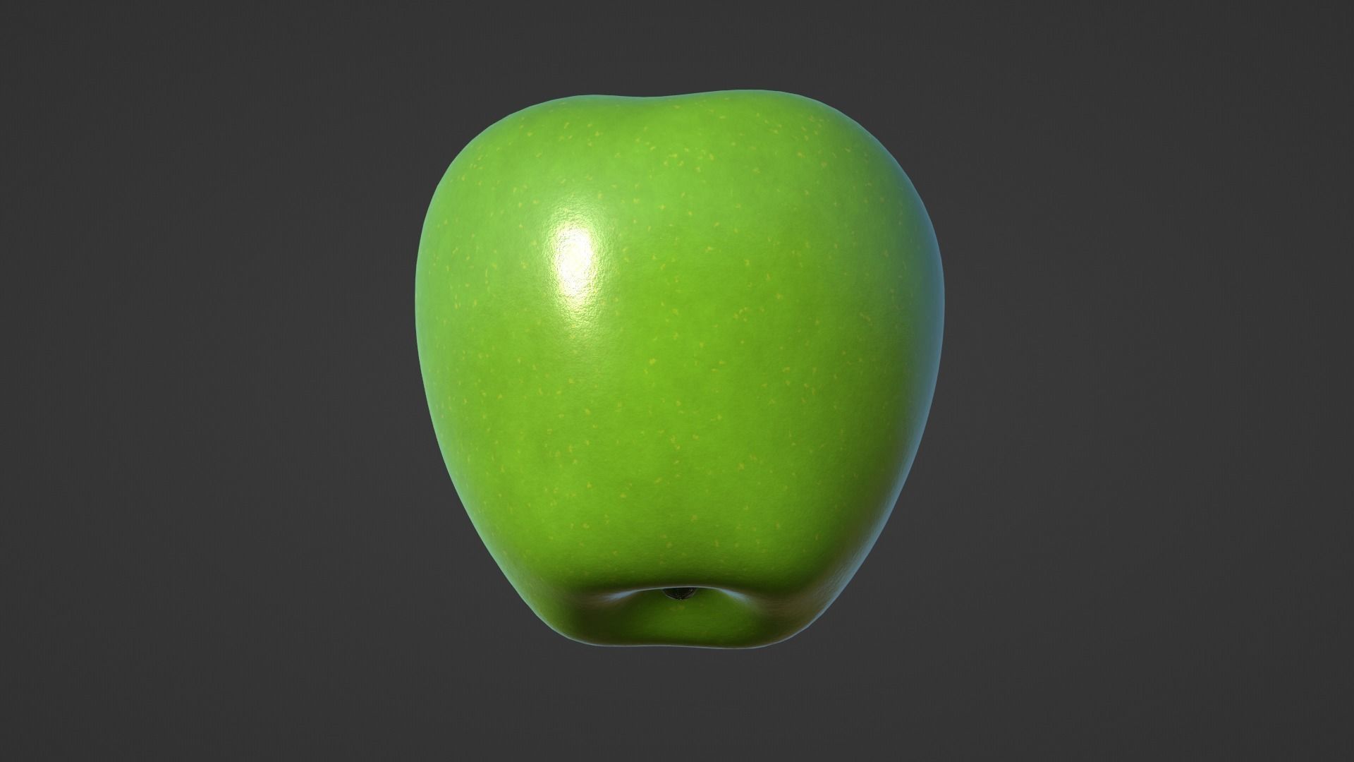 Realistic Green Apple  3D model_11