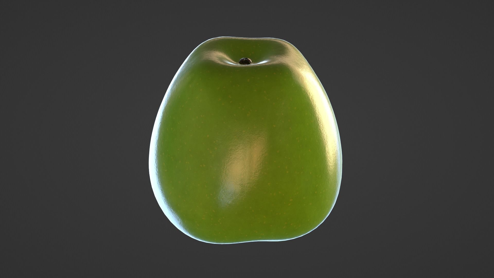 Realistic Green Apple  3D model_20